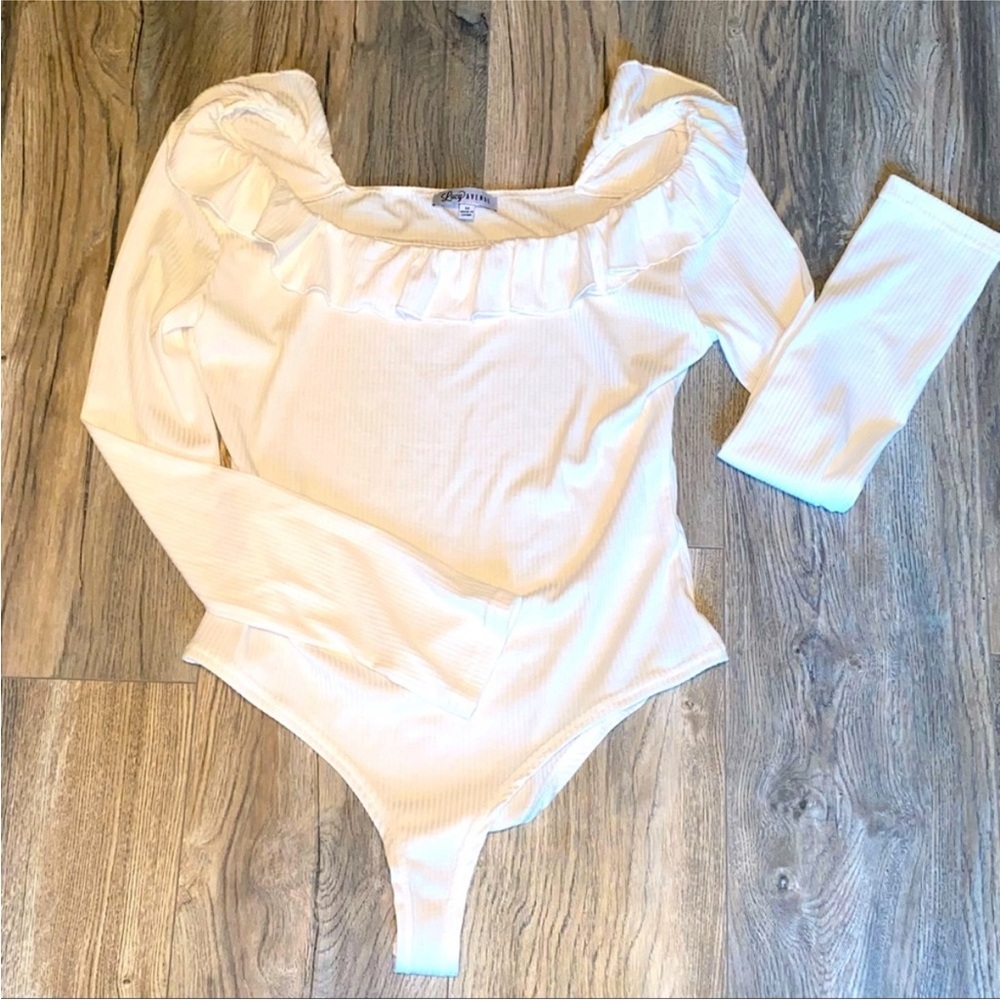 Avenue White Textured Top